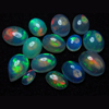 Ethiopian Opal - really - tope grade high quality CABOCHON - mix lot - each pcs - have amazing - beautifull - flashy fire all around in the stone - size - 3x5 - 7x9 mm approx 14 pcs STUNNING QUALITY - VERY VERY RARE